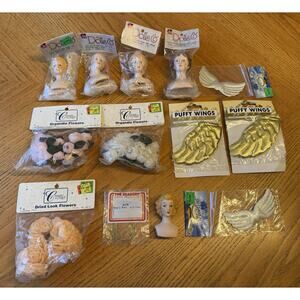 13 VTG Porcelain Women Lady Doll Head Hands Mangelsen's Crafts Wings Lot